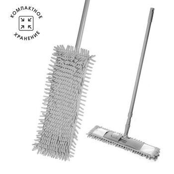 Швабра для пола Еврокласс с насадкой из микроволокна (шенилл)/24/1