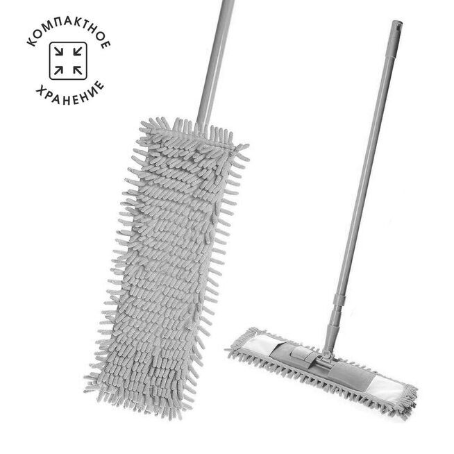 Швабра для пола Еврокласс с насадкой из микроволокна (шенилл)/24/1