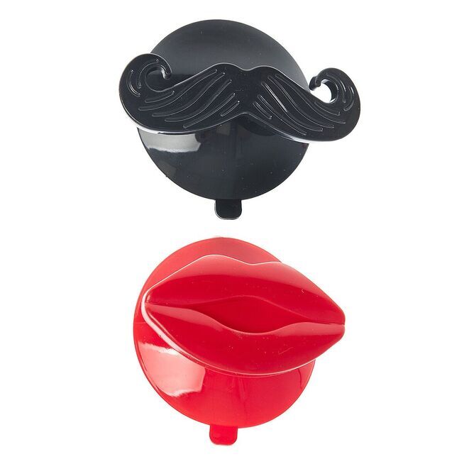 Крючок для ванной Mustache&Lips, 2шт, цвет в ассортименте