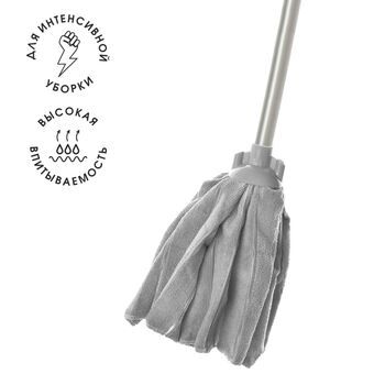 Швабра д/пола с насадкой из микроволокна ("юбка")/24/1