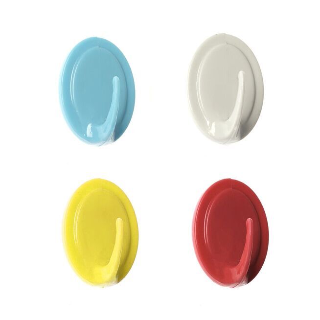Крючок для ванной, 4шт, цвета в ассортименте
