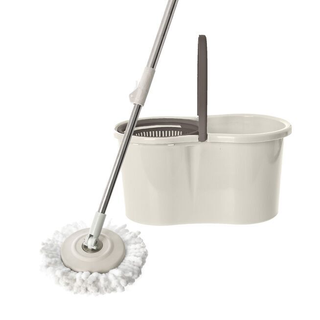 Швабра и ведро 10 л с роторным отжимом "Стихия чистоты", Home Queen /6/1