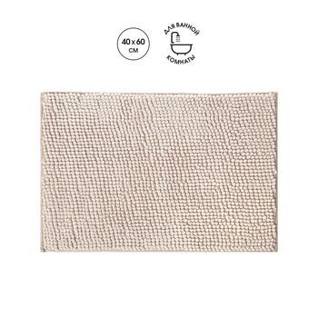 Коврик для ванной из микрофибры "Шенилл" в рулоне"40*60см бежевый/16/1